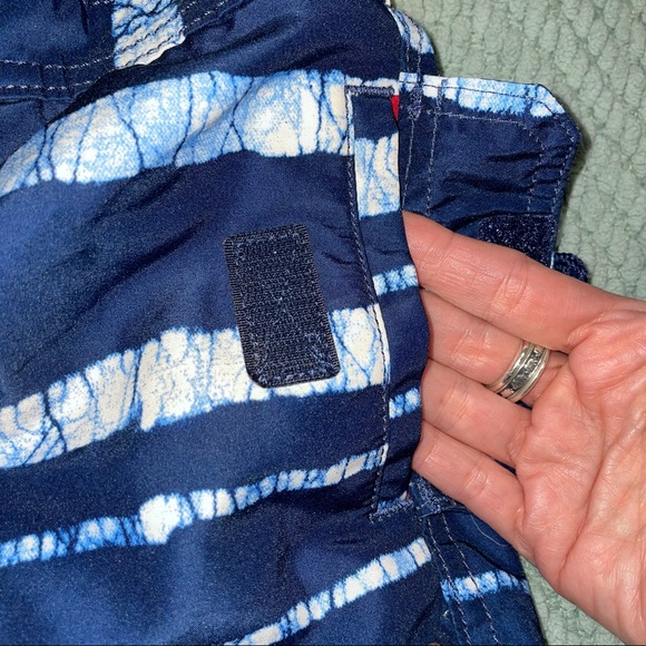 Land’s End Blue Striped Swim Trunks - Picture 2 of 8